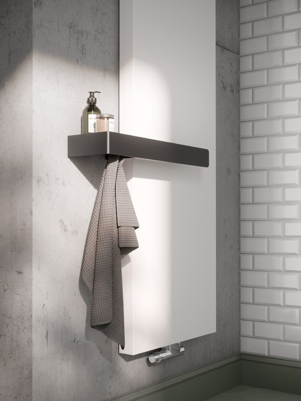 Těleso designové Kermi Rubeo 1525 x 470 mm, středové připojení, 1056 W, bílé