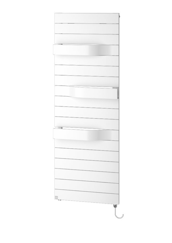 Těleso koupelnové designové elektrické Kermi Tabeo-E elektrosada FKS vpravo 600 W, 1197 x 500 mm, bílé