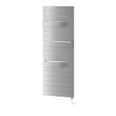 Těleso koupelnové designové elektrické Kermi Tabeo-E elektrosada WKS vpravo 600 W, 1197 x 500 mm, stříbrné