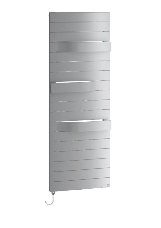 Těleso koupelnové designové elektrické Kermi Tabeo-E elektrosada FKS vlevo 600 W, 1197 x 500 mm, stříbrné