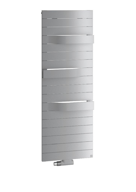 Těleso koupelnové designové Kermi Tabeo středové připojení 1197 x 600 mm, 747 W, stříbrné