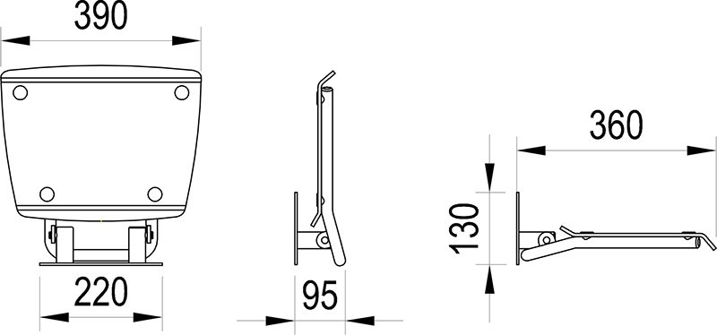 Sedátko Ravak Ovo B II, clear/černá