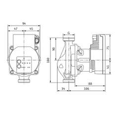 Mokroběžné čerpadlo s vysokou účinností Wilo Varios PICO-STG 15/1-13-180, G 1˝, 1x230V