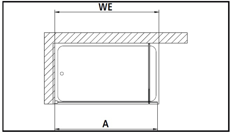 Zástěna Walk-in Wall Kermi Cada XS CKTWF stříbrná vysoký lesk, čiré ESG sklo s úpravou CADAclean 120 x 200 cm