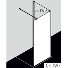 Zástěna Walk-in Wall Kermi Cada XS CKTWF stříbrná vysoký lesk, čiré ESG sklo s úpravou CADAclean 120 x 200 cm