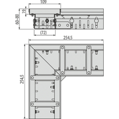 Drenážní žlab Alcadrain (Alcaplast) rohový 100 mm nastavitelný, nerez ADZ302VR