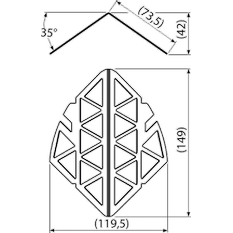 Sítko nerez boční Alcadrain (Alcaplast) AGV942