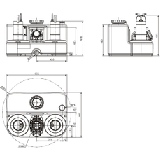 Zařízení na přečerpávání odpadní vody Wilo-DrainLift SANI-L.12T/1, 400V, S3, MS-L, CEE16