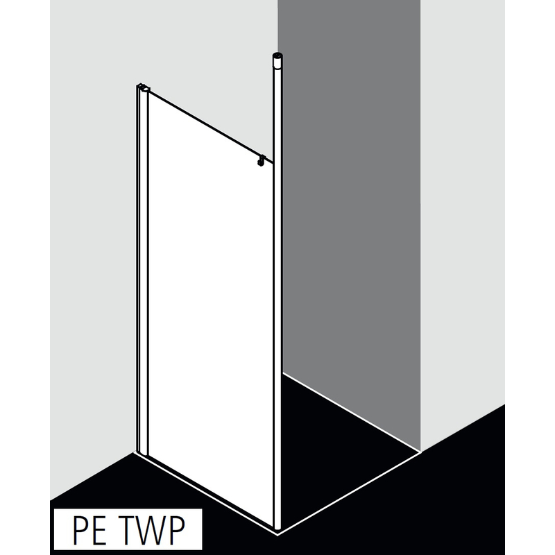 Zástěna Walk-In Wall Kermi Pega PETWP stříbrná vysoký lesk, čiré ESG sklo s úpravou 120 x 200 cm