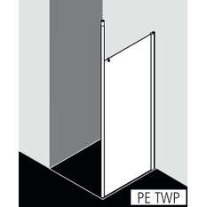 Zástěna Walk-In Wall Kermi Pega PETWP stříbrná vysoký lesk, čiré ESG sklo s úpravou 120 x 200 cm