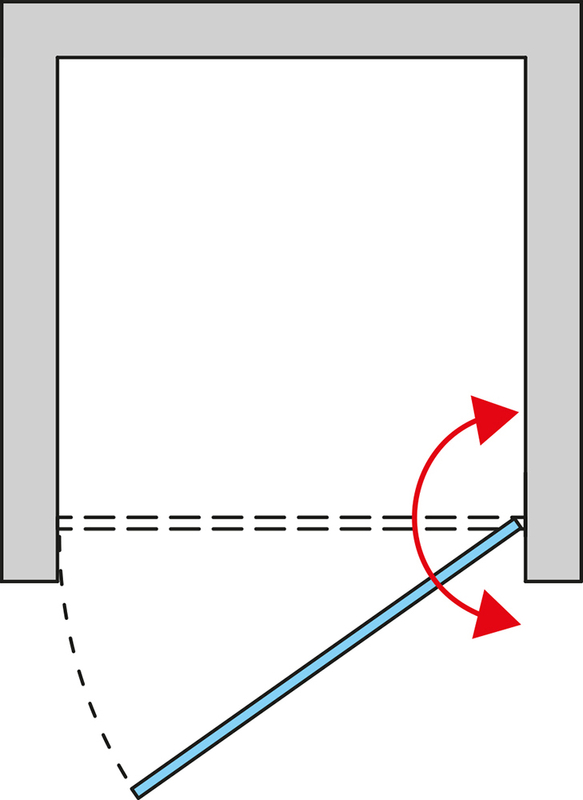 Jednokřídlé dveře Ronal Top - Line S Atyp na zaměření 0 - 1000 x 2000 mm, aluchrom/sklo čiré