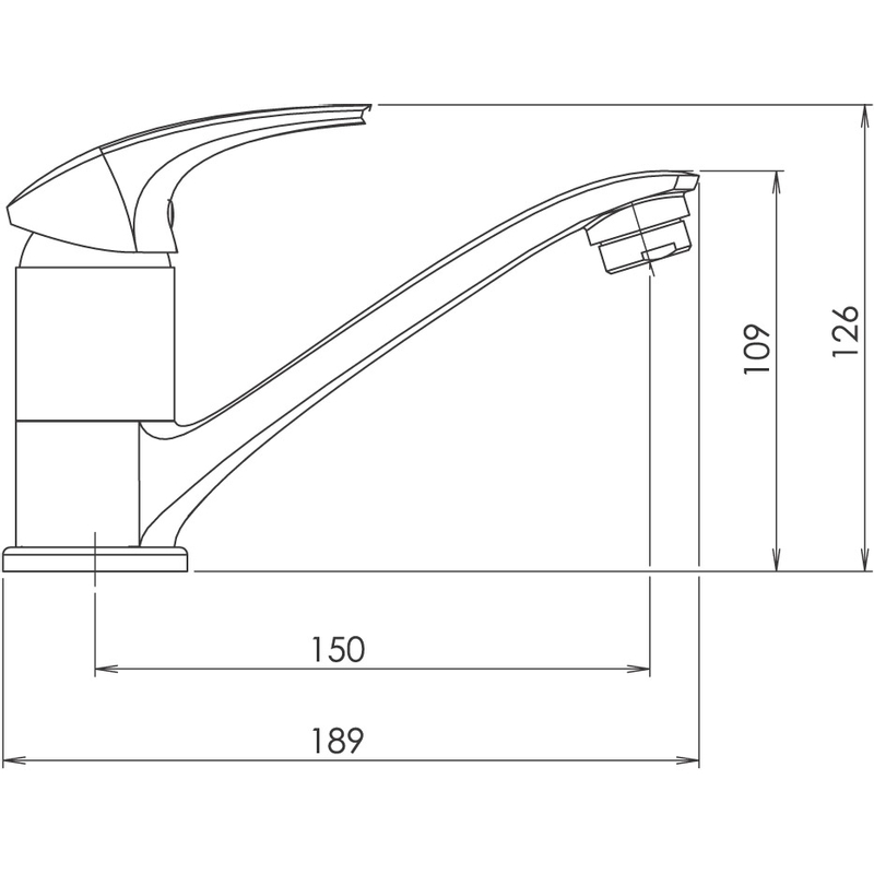 Novaservis Dřezová stojánková baterie Metalia ECO+ chrom 57096,0E