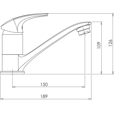 Novaservis Dřezová stojánková baterie Metalia ECO+ chrom 57096,0E