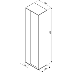 Vysoká skříňka Ravak SB Step 43 bílá/bílá