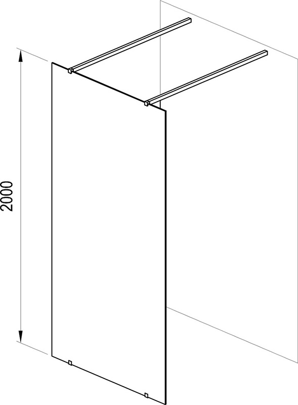 Sprchový kout Ravak Walk-In Free 130, transparent