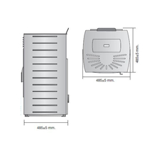 Krbová kamna na pelety Centrometal Centropelet Z 12 kW, šedá