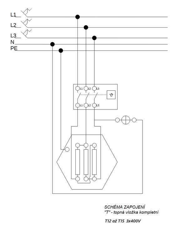 Elektrický topný modul Wterm T 12 /400