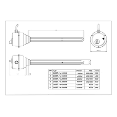 Elektrický topný modul Wterm T 12 /400