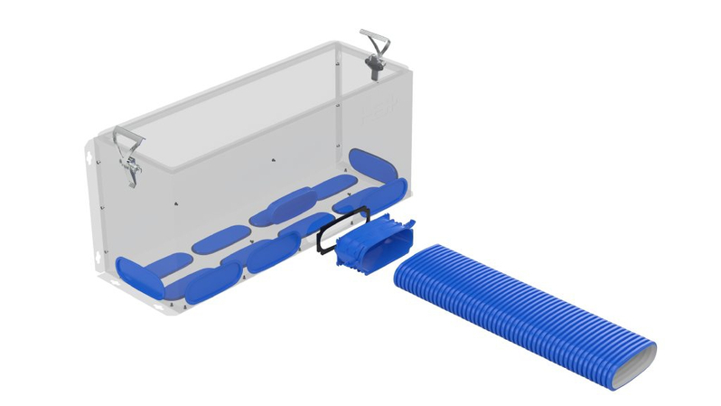 Rozdělovač/Sběrač Kermi x-well spodní díl, 14-připojení pro ploché potrubí 132 x 52 mm