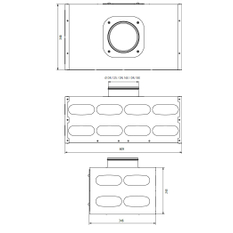 Rozdělovač/Sběrač Kermi x-well VMF 4 DN125 pro ploché potrubí 132 x 52 mm