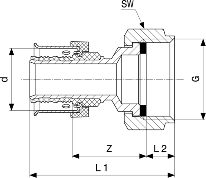 Připojovací šroubení Viega Smartpress 6763 20 x 3/4˝