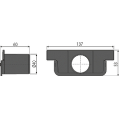 Čelo pro zaslepení konce žlab Alcadrain (Alcaplast) u s přítokem DN40 AVZ-P018