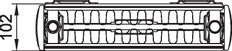 Radiátor Kermi therm-x2 Verteo Plan PSN 22 2000 x 800 mm, 3023 W, manhattan