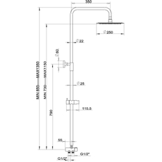 Novaservis Sprchová souprava k nástenné sprchové nebo vanové baterii SET032,0