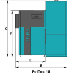 Kotel ocelový teplovodní na pelety Centrometal PelTec 18 kW