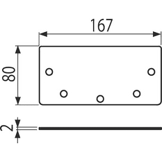 Čelo pro krabicový žlab Alcadrain (Alcaplast) 135, nerez AISI 304 APR6-P101-135