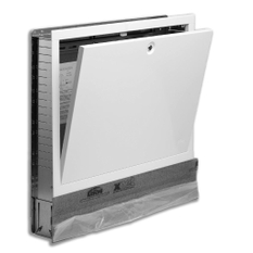 Skříň pro rozdělovač pod omítku Kermi x-net U-xL-L5 v provedení Komfort, bílá lakovaná, šířka 985 mm