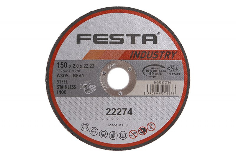 Kotouč řezný FESTA 22274 INDUSTRY na kov 150x2x22,2mm