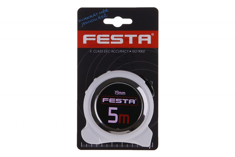 Metr svinovací FESTA 11259 5m x 19mm bílý