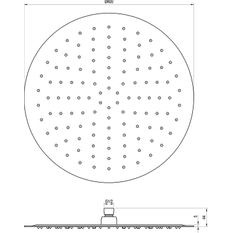 Hlavová sprcha Ravak Chrome kulatá 984.02CR 400 mm, chrom