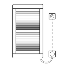 Těleso koupelnové trubkové elektrické Kermi Credo Plus-E 973 x 550 mm, elektrosada WKS vpravo 400 W, bílé