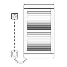 Těleso koupelnové trubkové elektrické Kermi Credo Plus-E 973 x 750 mm, elektrosada WKS vlevo 600 W, bílé