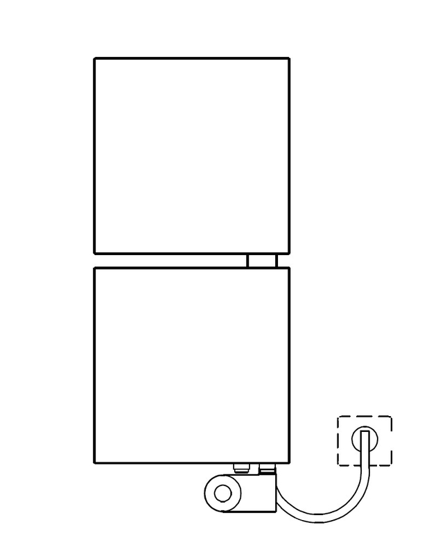 Těleso designové elektrické Kermi Signo-E 1130 x 540 mm, elektrosada FKS vpravo 600 W, bílé