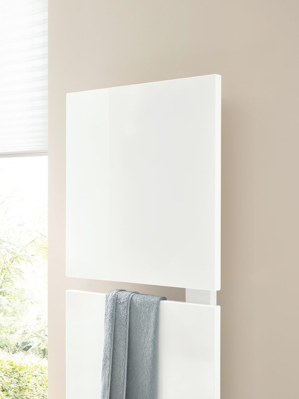 Těleso designové elektrické Kermi Signo-E 1130 x 540 mm, elektrosada WRX vpravo 600 W, bílé