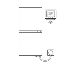 Těleso designové elektrické Kermi Signo-E 1130 x 540 mm, elektrosada WRX vpravo 600 W, bílé