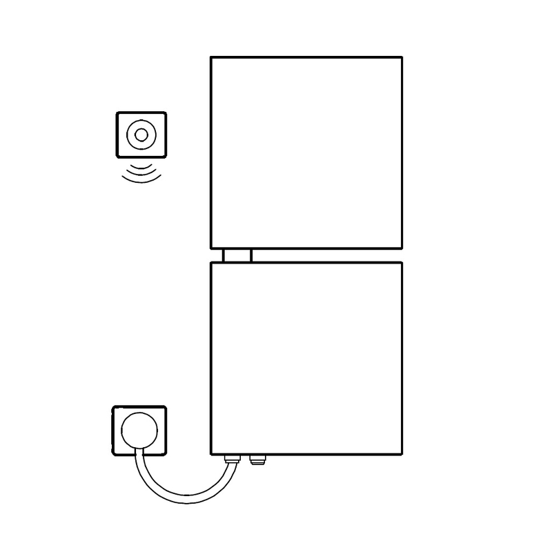 Těleso designové elektrické Kermi Signo-E 1710 x 540 mm, elektrosada WFS vlevo 800 W, bílé