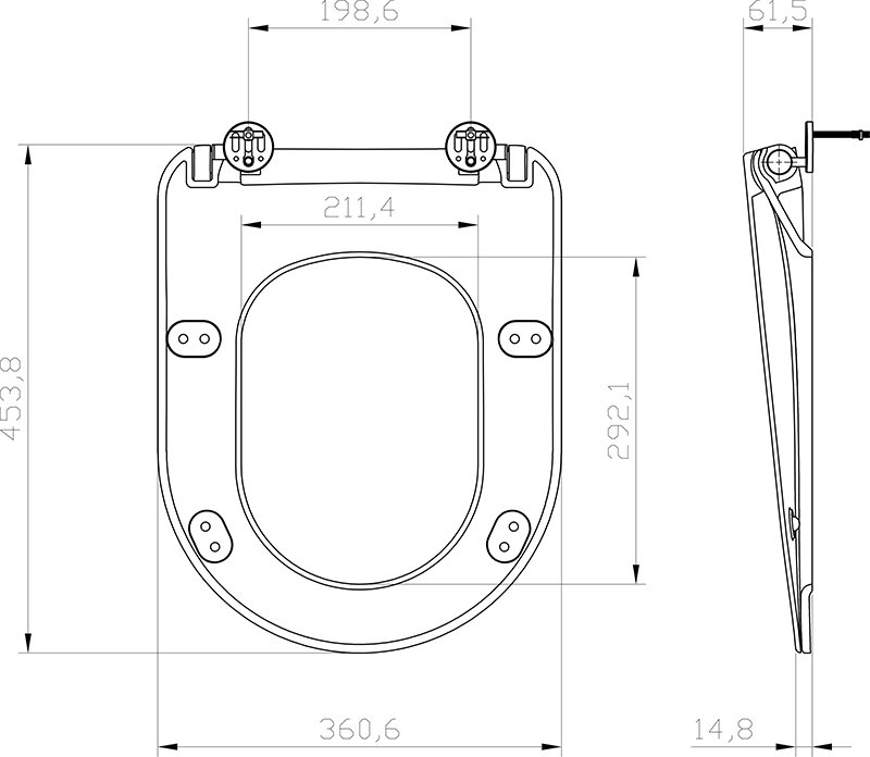 Klozetové sedátko Ravak Uni Chrome Flat, černá