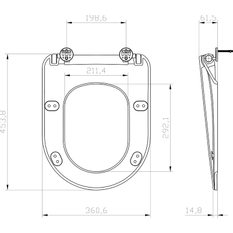 Klozetové sedátko Ravak Uni Chrome Flat, černá