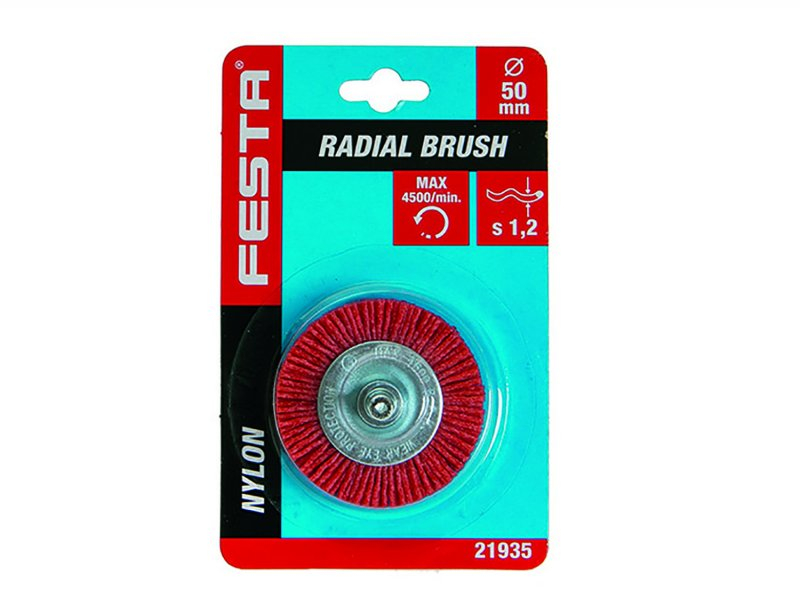 Kartáč rotační radiální FESTA 21935 nylon 50mm stopka