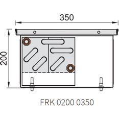 Konvektor podlahový s přirozenou konvekcí Isan Termo FRK 200 x 350 x 1500 mm, 947 W, připojení vlevo, výměník ocelový, mřížka Natur příčná rolovací hliník