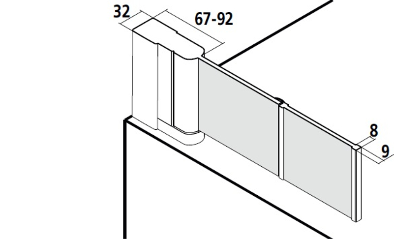 Skládací vanová zástěna 2-dílná Kermi Liga LI2PL levá bílá, čiré ESG sklo s úpravou 100 x 150 cm