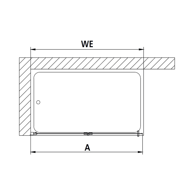 Zástěna Walk-in Wall kyvné zalamovací provedení Kermi Liga LI2YL levá stříbrná vysoký lesk, čiré ESG sklo s úpravou 90 x 200 cm