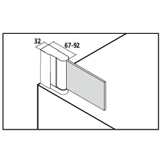 Zástěna vanová otočná 1-dílná Plano Cada XS CKDFL levá bílá, čiré ESG sklo s úpravou CADAclean 75 x 160 cm