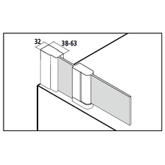 Zástěna vanová kyvná 2-dílná s pevným polem Plano Cada XS CKDTL levá bílá, čiré ESG sklo s úpravou CADAclean 105 x 160 cm