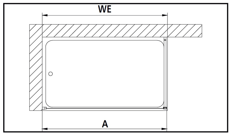 Zástěna Walk-in Wall se stěnovou nebo stropní vzpěrou Kermi Cada XS CKWDW bílá, čiré ESG sklo s úpravou CADAclean 100 x 200 cm