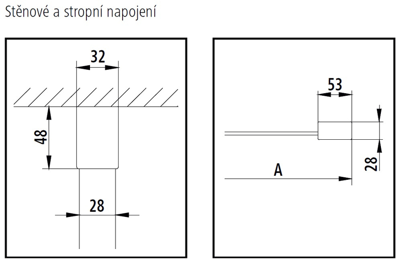 Zástěna Walk-in Wall se stěnovou nebo stropní vzpěrou Kermi Cada XS CKWDW bílá, čiré ESG sklo s úpravou CADAclean 100 x 200 cm